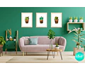 Kit Imprimible X 6 Láminas Para Cuadros De Cactus Acuarela