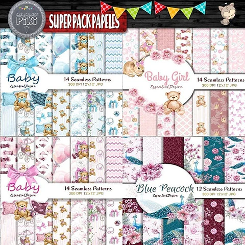 Super Pack Clipart Papeles By Essential Desire