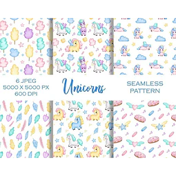 Papeles Digitales Unicornios Pasteles Is39