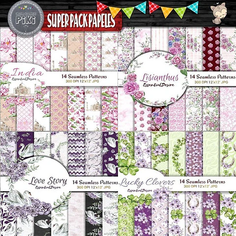 Super Pack Clipart Papeles By Essential Desire