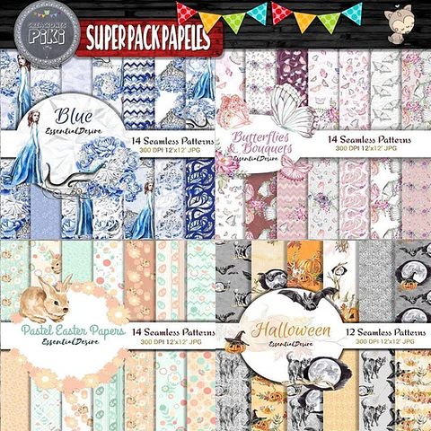 Super Pack Clipart Papeles By Essential Desire