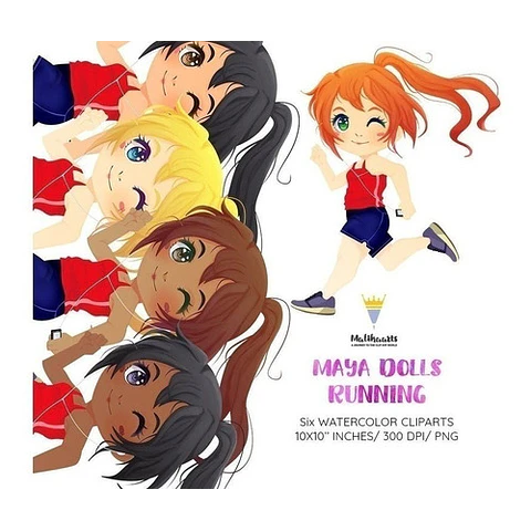 Cliparts Imagenes Png Niñas Corriendo Gym M29