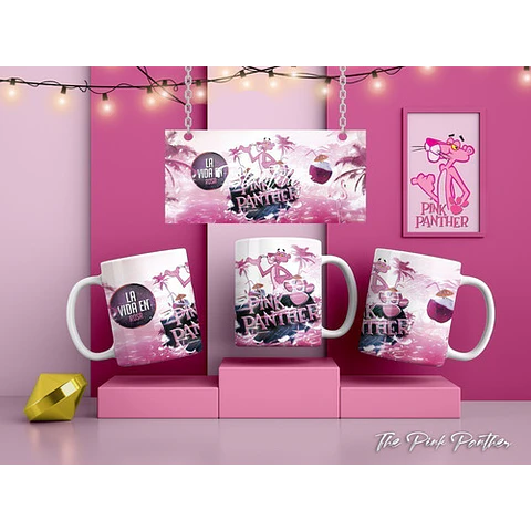 Kit Diseños Plantillas P/ Tazas La Pantera Rosa Sublimación 