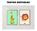 Kit Imprimible X 6 Láminas Editables Safari Animales