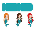 Kit Imprimible Letras 3d Corpóreas Editables De Sirenas