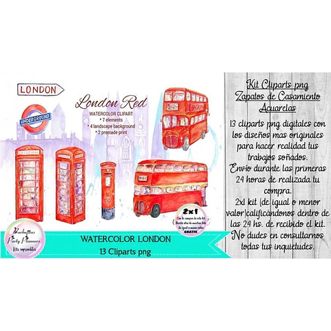 Cliparts Imagenes Png Londres Acuarela 
