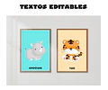 Kit Imprimible X 6 Láminas Editables Safari Animales