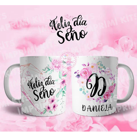 Plantillas Tazas Día Del Maestro Iniciales Nombres Sublimar