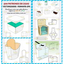 Kit Imprimible Vectores Patrones De Cajas Editables Corel