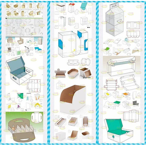 Kit Imprimible Vectores Patrones De Cajas Editables Corel