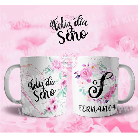 Plantillas Tazas Día Del Maestro Iniciales Nombres Sublimar