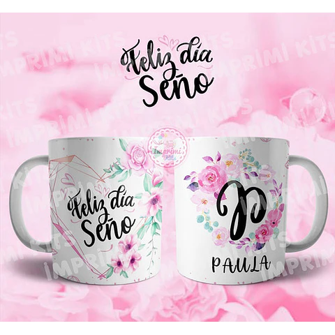 Plantillas Tazas Día Del Maestro Iniciales Nombres Sublimar