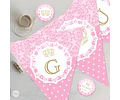 Kit Imprimible Coronita De Reina Rosa Tukit
