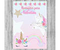 Kit Imprimible Unicornio Glitter Cupcake Textos Editables