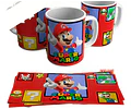 Kit Diseños Plantillas Tazas Super Mario Bros Sublimación