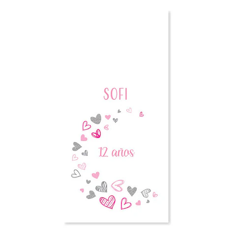 Kit Imprimible Corazon Corazones Rosas Fuxia Tukit