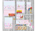 Kit Imprimible Unicornio Glitter Cupcake Textos Editables