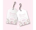 Tarjetas Tag Imprimible Flores Rosas Tukit