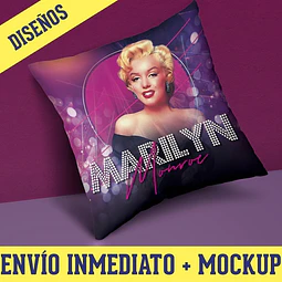 Diseños Plantillas Almohadones Cojines Marilyn Monroe M17