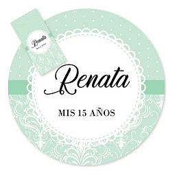 Kit Imprimible Wedding Boda 15 Años Verde Candy Bar Tukit