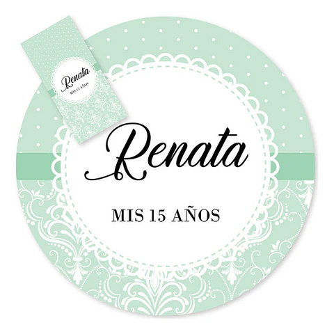Kit Imprimible Wedding Boda 15 Años Verde Candy Bar Tukit