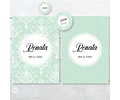 Kit Imprimible Wedding Boda 15 Años Verde Candy Bar Tukit
