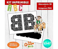 Kit Imprimible Letras 3d Editables La Granja De Zenón 