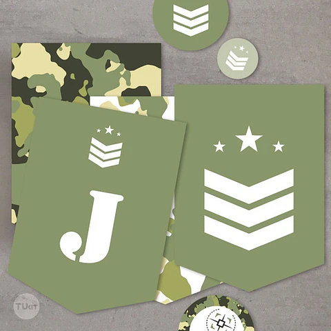 Kit Imprimible Camuflado Candy Bar Tukit