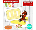 Kit Imprimible Letras 3d Editables La Granja De Zenón 