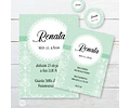 Kit Imprimible Wedding Boda 15 Años Verde Candy Bar Tukit