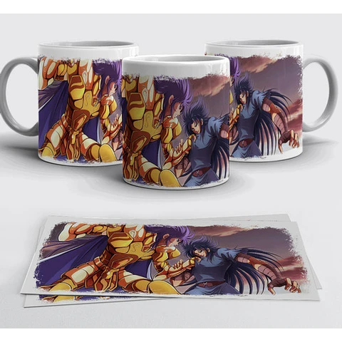 Kit Diseños Plantillas Tazas Saint Seiya Sublimación