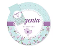 Kit Imprimible Pajarito Y Flores Violeta Lila - Candy Bar