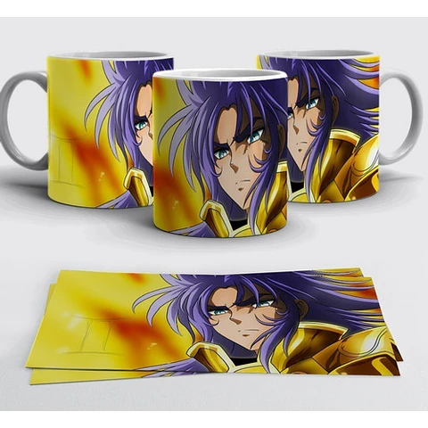 Kit Diseños Plantillas Tazas Saint Seiya Sublimación