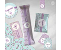 Kit Imprimible Pajarito Y Flores Violeta Lila - Candy Bar