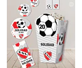 Kit Imprimible Futbol Pelota Independiente Rojo Candy Bar