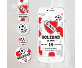 Kit Imprimible Futbol Pelota Independiente Rojo Candy Bar