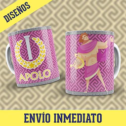 Kit Diseños Plantillas Tazas Dioses Del Olimpo Sublimación 