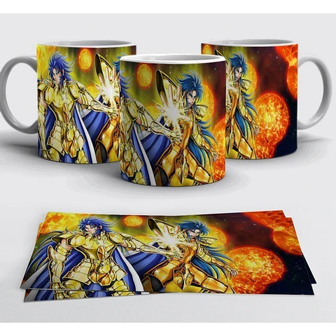 Kit Diseños Plantillas Tazas Saint Seiya Sublimación