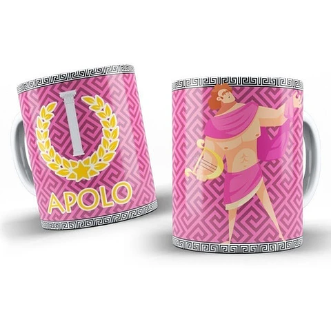Kit Diseños Plantillas Tazas Dioses Del Olimpo Sublimación 
