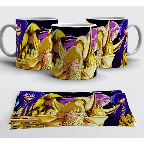 Kit Diseños Plantillas Tazas Saint Seiya Sublimación