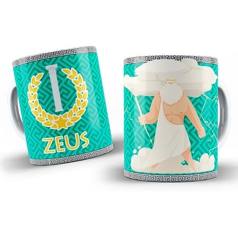 Kit Diseños Plantillas Tazas Dioses Del Olimpo Sublimación 