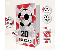 Kit Imprimible Futbol Pelota Independiente Rojo Candy Bar
