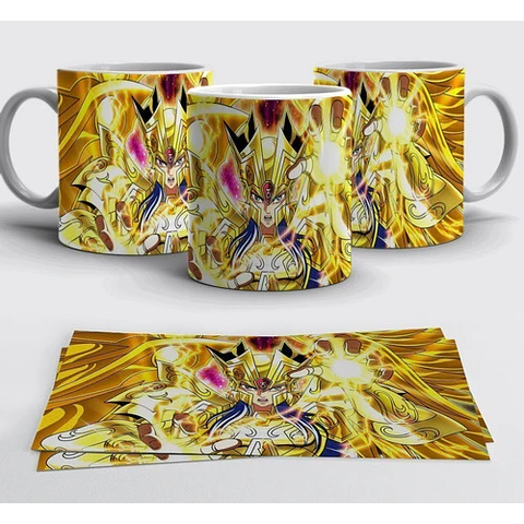Kit Diseños Plantillas Tazas Saint Seiya Sublimación
