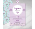 Kit Imprimible Pajarito Y Flores Violeta Lila - Candy Bar