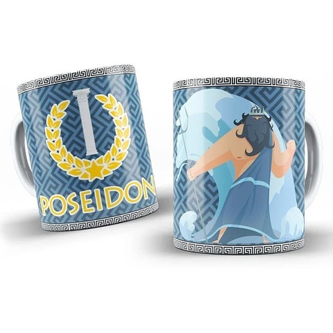 Kit Diseños Plantillas Tazas Dioses Del Olimpo Sublimación 
