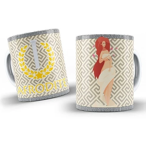 Kit Diseños Plantillas Tazas Dioses Del Olimpo Sublimación 