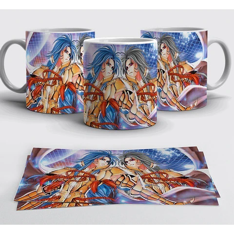 Kit Diseños Plantillas Tazas Saint Seiya Sublimación