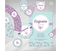 Kit Imprimible Pajarito Y Flores Violeta Lila - Candy Bar