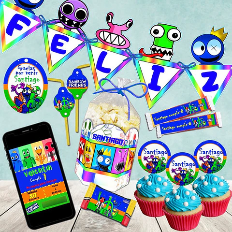 Kit Imprimible Rainbow Friends Completo Editable