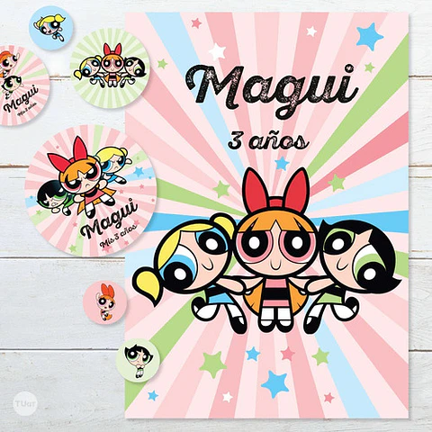 Kit Imprimible Superpoderosas The Powerpuff Girls Candy Bar